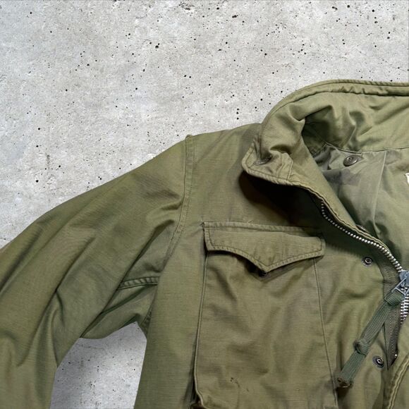 Vtg US Army M-65 Field Jacket Medium Regular OG-107 Vietnam Era Unauthenticated - Picture 5 of 16